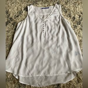 White Sleeveless Blouse - Size M